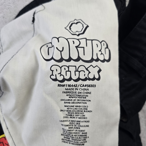 Empyre Relax Black Cargo Pants 30 x 27.5 - Picture 7 of 9